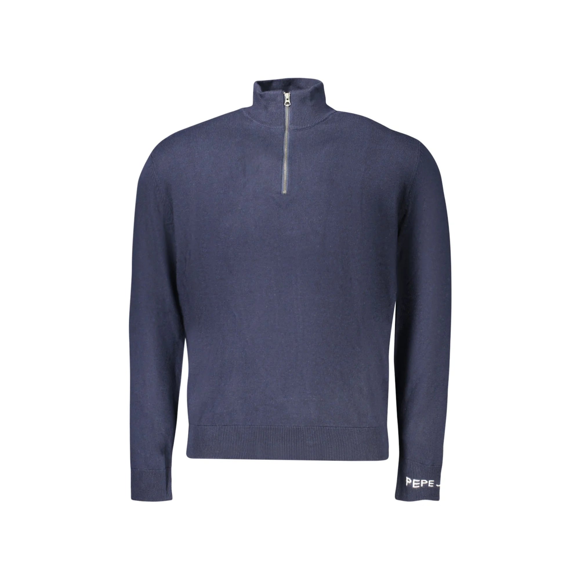 Pepe Jeans Maglia Uomo Blu Mezza Zip Maniche Lunghe Logo Maglie - foto prodotto